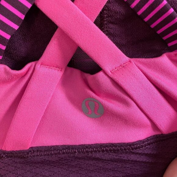 Lululemon Energy Tank Top Hyper Stripe Raspberry - Picture 4 of 8